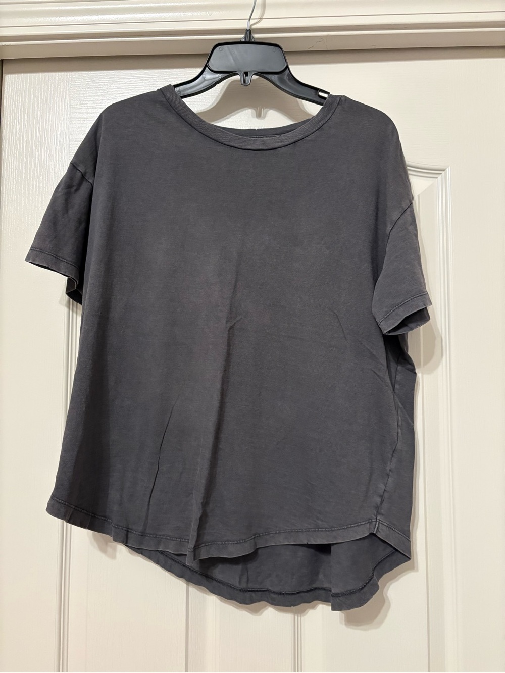 aerie Washed Boxy Short Sleeve Tee in Charcoal